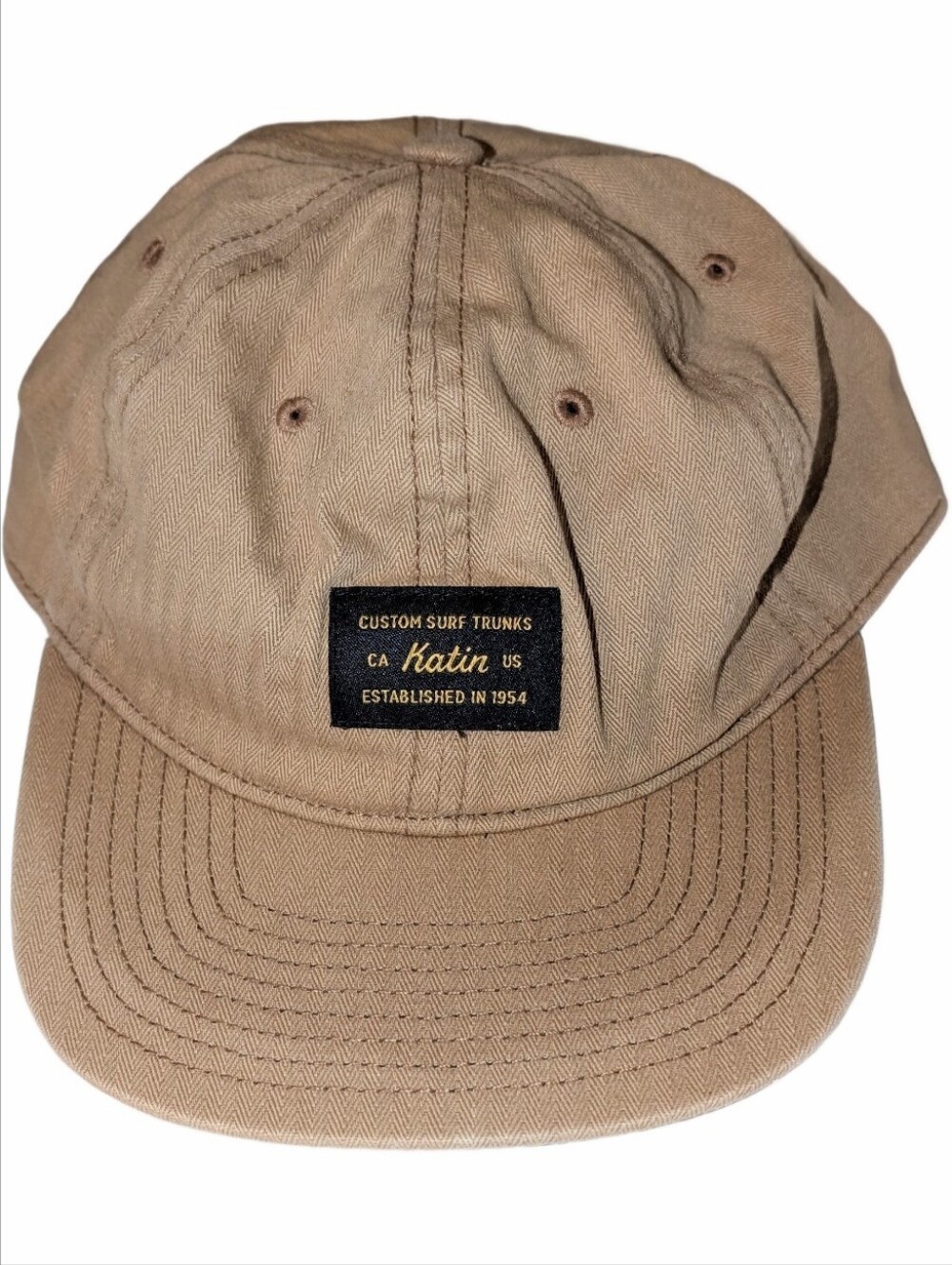 Katin Tan Cotton 6 Panel Flat Brim Cap
